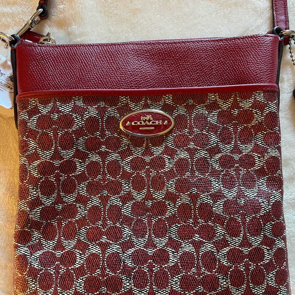 NWT: Red Coach crossbody bag